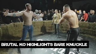 BARE KNUCKLE  THE MOST BRUTAL KNOCKOUTS Part 1 HIGHLIGHTS FIGHTS  HD [upl. by Perce932]