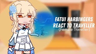 Fatui Harbingers react to Traveler female mc  Genshin Impact  Gacha club [upl. by Lula]