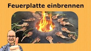 BBQ Feuerplatte einbrennen [upl. by Gelhar]