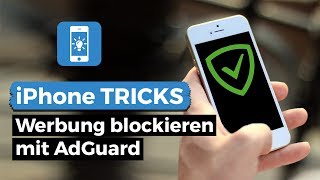 Werbung blockieren am Handy  AdBlocker fürs iPhone  AdGuard [upl. by Nenney]