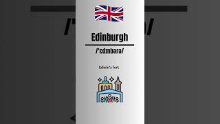 How to Pronounce Edinburgh in EnglishBritish Accent britishpronunciation learnenglish [upl. by Feledy]