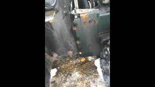 Auger belt replacement on snowblower [upl. by Ytsirhk77]