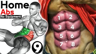 9 Abdos workout Home Excersice  Maniac Muscle [upl. by Munro]