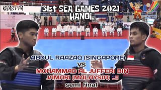 A Raazaq SGP VS Moh Al Jufferi MYS  31st Sea Games Pencak Silat 2021 Kelas F Pa [upl. by Olemrac]