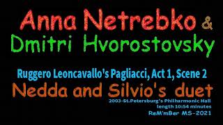 Anna Netrebko amp Dmitri HvorostovskyNedda and Silvios duetLeoncavallos Pagliacci Act 1 Scene 2 [upl. by Josephson]