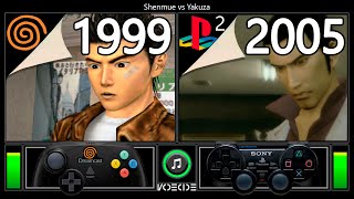 Shenmue vs Yakuza Dreamcast vs PlayStation 2 Gameplay Comparison [upl. by Renmus563]