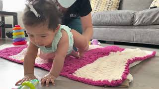 Helping Your Baby Move from Sitting Position into Crawling Position [upl. by Claudell]