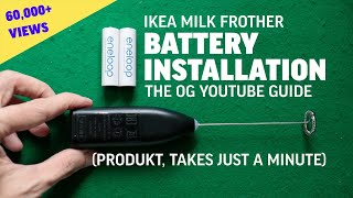 Ikea milk frother battery installation Ikea Produkt handheld electric frother cappuccino latte [upl. by Anoek]