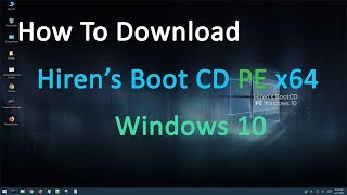 How To Download Hirens Boot CD PE x64 Windows 10  Jagadish Sharma [upl. by Anailuig309]