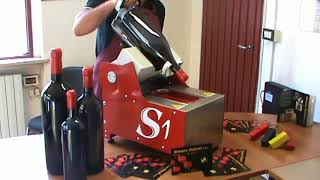 Sincera1 Wax bottle machine by Sincera Sistemi for wine beer liquor spirits [upl. by Emerald]