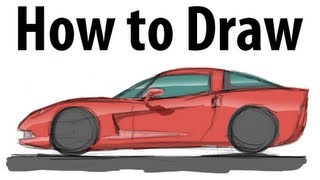 How to draw a Chevrolet Corvette C6  Sketch it quick [upl. by Riay]