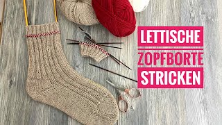 Lettische Zopfborte stricken [upl. by Enninaej166]