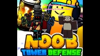 Roblox Noob Tower Defense Mr Monkey tower review [upl. by Hafeenah]