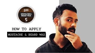 BEARDO  How To Apply Mustache And Beard Wax [upl. by Yanej]