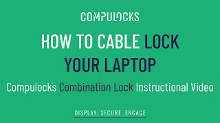 How to Cable Lock Your Laptop Compulocks Combination Lock Instructional Video [upl. by Teyugn]