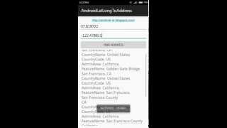 Find addresses of given latitude and longitude using androidlocationGeocoder [upl. by Keller]