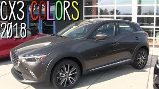 🔴 NEW 2018 Mazda CX3  Exterior Colors Review [upl. by Asiela945]