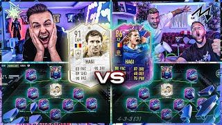 FIFA 22 ICON HAGI vs FUTURE STAR HAGI Squad Builder BATTLE ☠️☠️ [upl. by Ul]