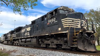 Norfolk Southern C449W 9892 Leads NS 29F at Downtown Jax [upl. by Enaj187]