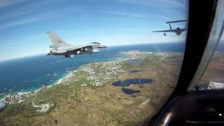 Norwegian Historical Squadron at Andøya Air Show DH Vampire cockpit cam [upl. by Parette769]