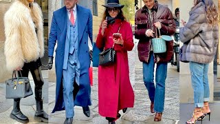 WINTER FASHION 2025 🇮🇹STYLISH WINTER OUTFITS MILAN STREET STYLE vanityfair whatarepeoplewearing [upl. by Fay604]