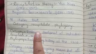 Recapitulation theoryBiogentic law [upl. by Berl]