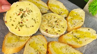 Baked camembert cheese in the oven with garlic [upl. by Lynett933]