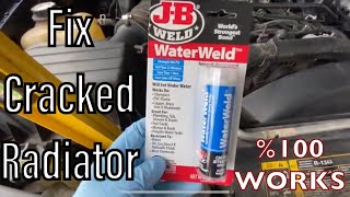 How to Fix a Cracked Radiator Plastic  JB Water weld [upl. by Mosier]