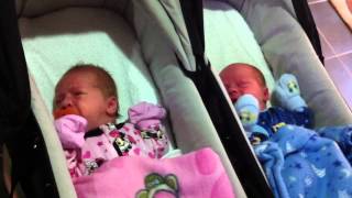 Newborn Baby Twins Crying Together [upl. by Kerri]