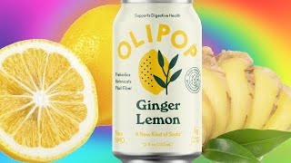 Olipop Ginger Lemon Soda Tasting [upl. by Rivkah]