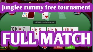 junglee rummy free tournament tamil how to play junglee rummy free tournament tamil  full match [upl. by Bevan]