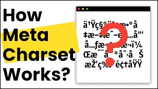 HTML Meta Charset Attribute  Why We Must Use meta charset in HTML [upl. by Leaw]