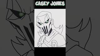 How To Draw Casey Jones  Rise of the Teenage Mutant Ninja Turtles shorts drawing art tmnt [upl. by Neeven963]