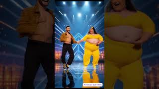 Beautiful obese woman on Got Talent dances like a professional dancer americagottelent fatpig [upl. by Ayikaz]