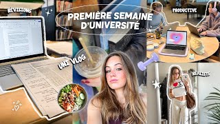 PREMIÈRE SEMAINE DUNIVERSITÉ uni vlog 🏫  productive organisations réaliste [upl. by Aihsit]