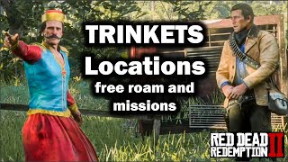 All the missable TRINKETS from missions and free roam in Red Dead Redemption 2 Story Mode a guide [upl. by Bilac66]