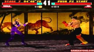 Tekken 3  HD  Nina Playthrough [upl. by Esiouqrut]