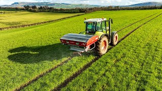 Winter Barley Feeding time with Urea  Claas Arion 630 amp Lely Centre liner [upl. by Ardnait]