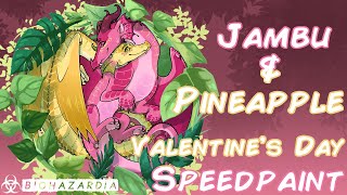 ❤️Jambu and Pineapple💛Wings of Fire Valentines Day Speedpaint [upl. by Nolita]