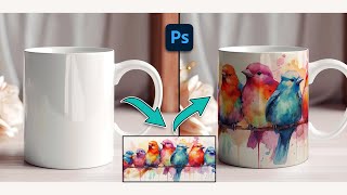 How To Make Full Wrap Smart Object Mug Mockup Template  High Converting Etsy Mug Mockup Template [upl. by Nakeber628]