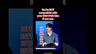 ENHYPEN COMPABILITY BASED ON MBTI enhypen sunoo sunghoon mbti [upl. by Ransell]