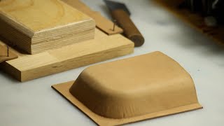 How to mold leather  Tutorial wet molding leather  DIY [upl. by Aube]