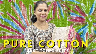 Pure Cotton Unstitched Suits [upl. by Oilegor]