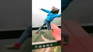 Bungee Jumping With Rope In Beautiful PlaceHis Phone Fell Downfunny travel [upl. by Service810]