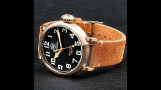 Steeldive SD1903S Bronze Pilot Men Watch sapphire crystal with AR coating Swiss C3 20 ATM watchdives [upl. by Yggep]