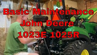 Basic Maintenance on the John Deere 1023E 1025R [upl. by Attennot]