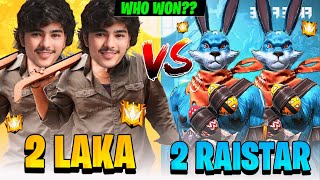 2 LAKA GAMER VS 2 RAISTAR CHALLENGE😱 WHO WON GARENA FREE FIRE [upl. by Neersin]