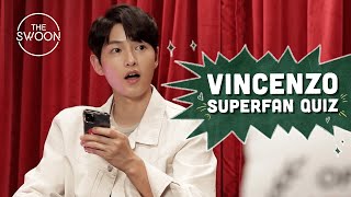 Song Joongki takes the Vincenzo Superfan Quiz ENG SUB [upl. by Naaitsirhc]