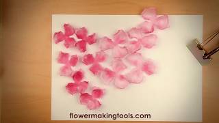 DIY How to create fabric flowers Lesson2 quotChina Rosequot [upl. by Heilner]