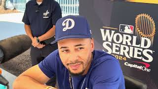 Dodgers star Mookie Betts talks about playing the New York Yankees in the World Series [upl. by Nageem]